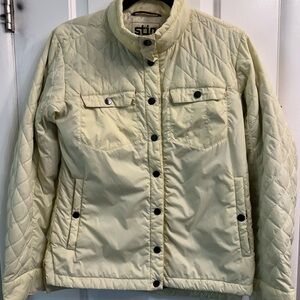 Stio Butter Yellow Skycrest Insulated Quilted Women's Snap Shirt Women M